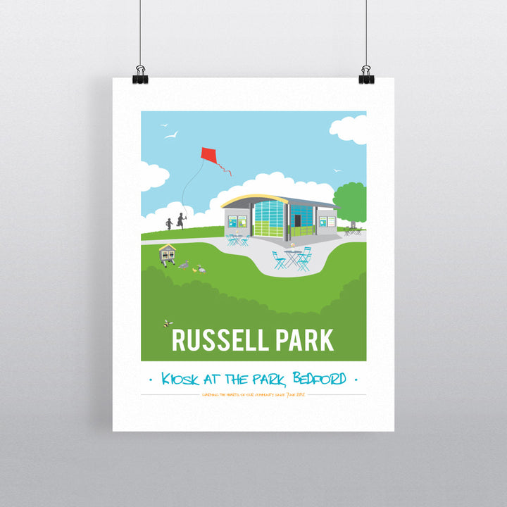 Russell Park, Bedford 90x120cm Fine Art Print