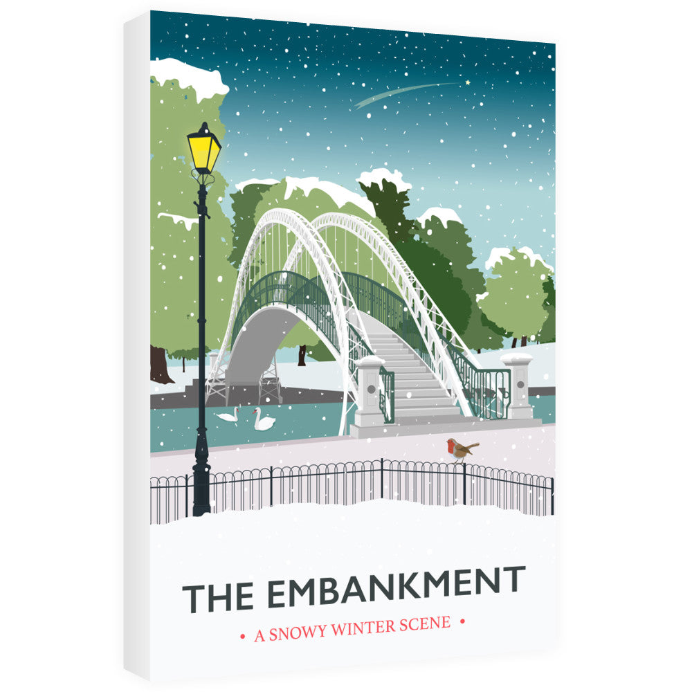 The Embankment, Bedford 60cm x 80cm Canvas