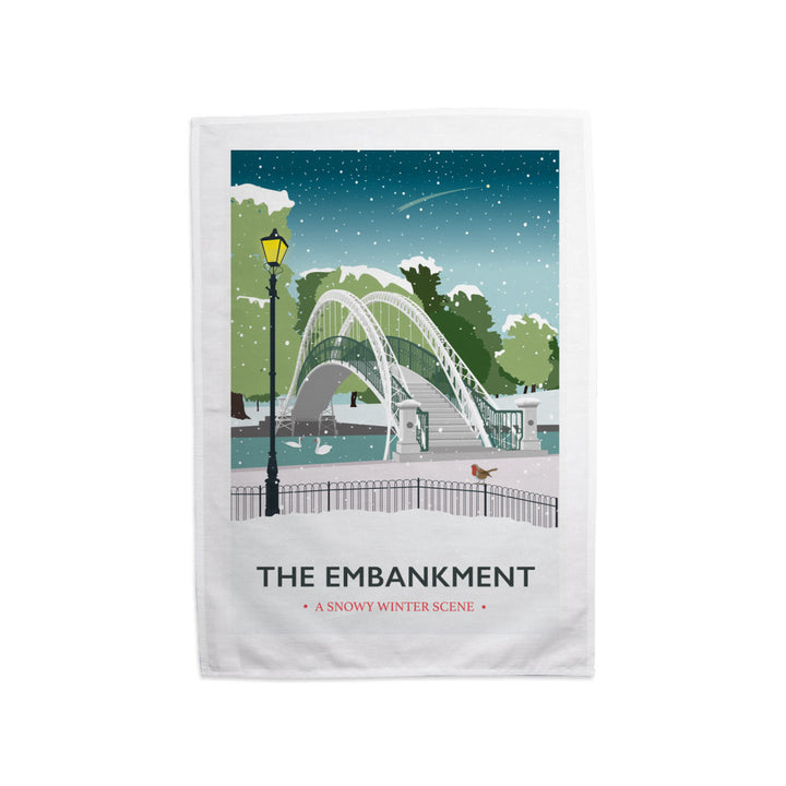The Embankment, Bedford Tea Towel