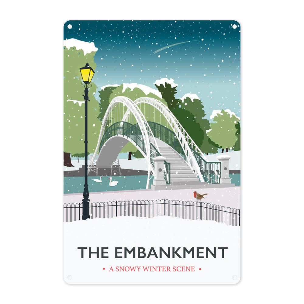 The Embankment, Bedford Metal Sign