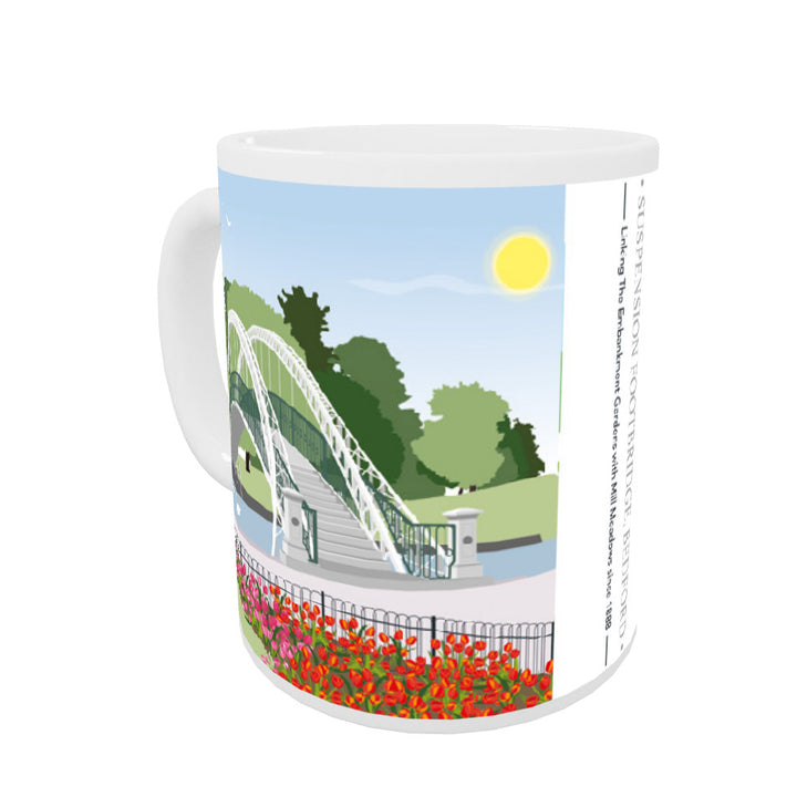 The Suspension Footbridge, Bedford Coloured Insert Mug