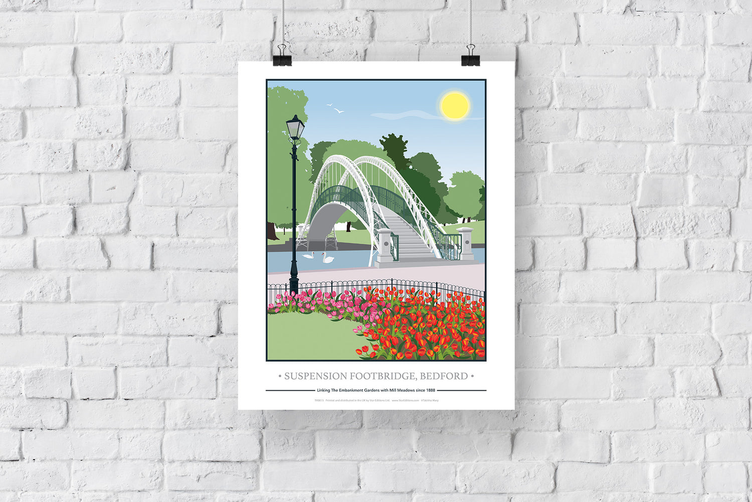 The Suspension Footbridge, Bedford - Art Print