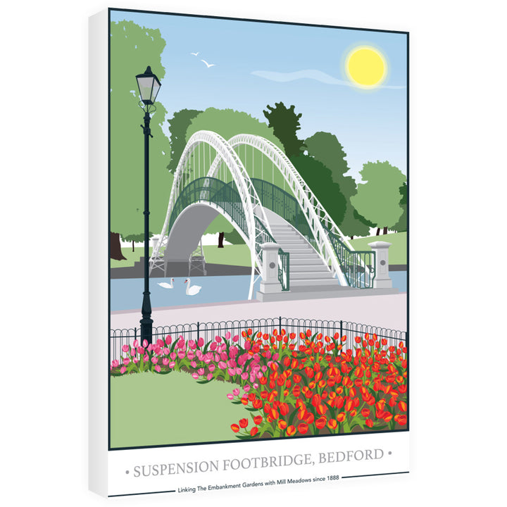 The Suspension Footbridge, Bedford 60cm x 80cm Canvas
