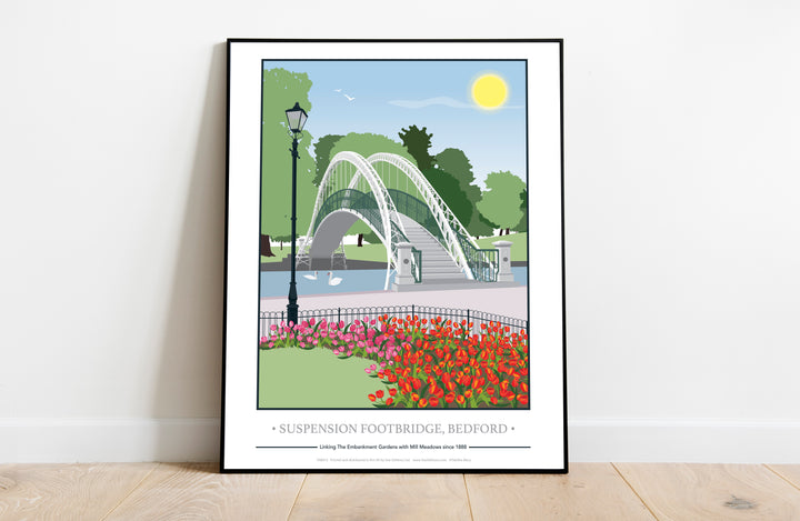 The Suspension Footbridge, Bedford - Art Print