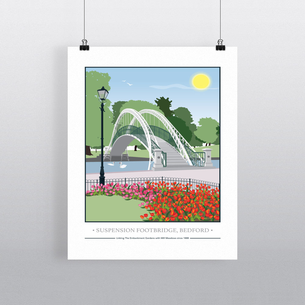 The Suspension Footbridge, Bedford 90x120cm Fine Art Print