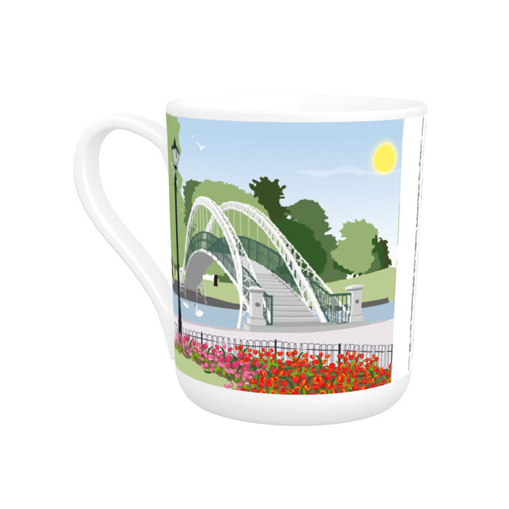 The Suspension Footbridge, Bedford Bone China Mug