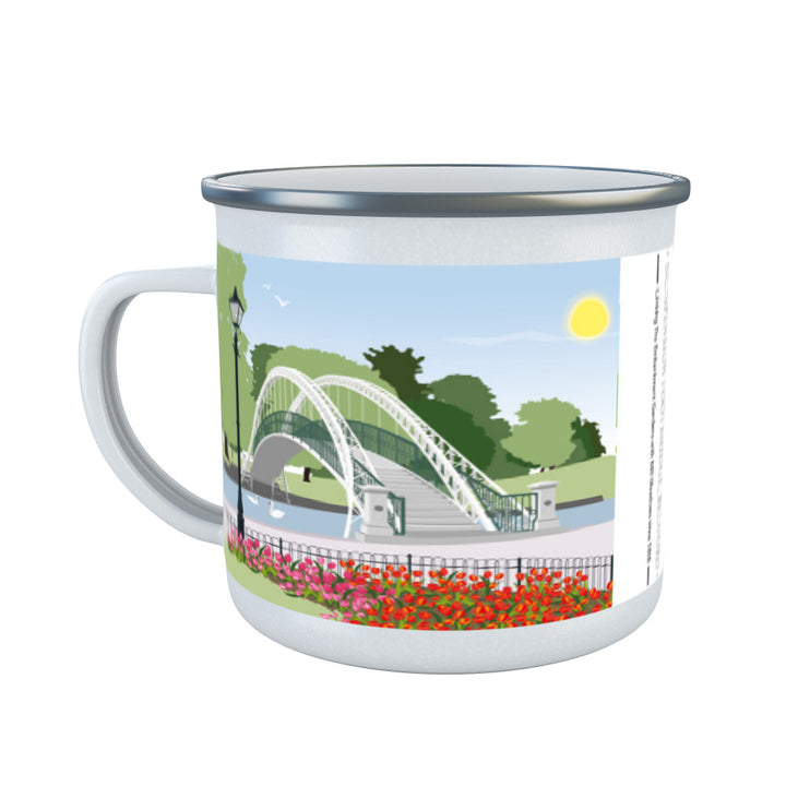 The Suspension Footbridge, Bedford Enamel Mug