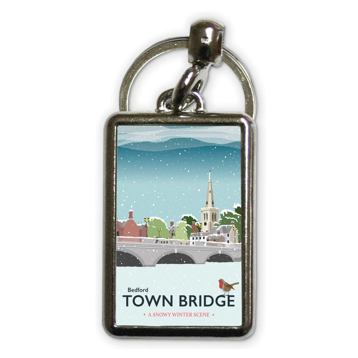 The Town Bridge, Bedford Metal Keyring