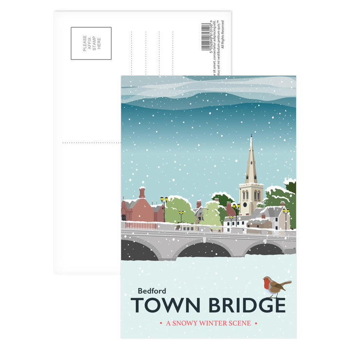 The Town Bridge, Bedford Postcard Pack
