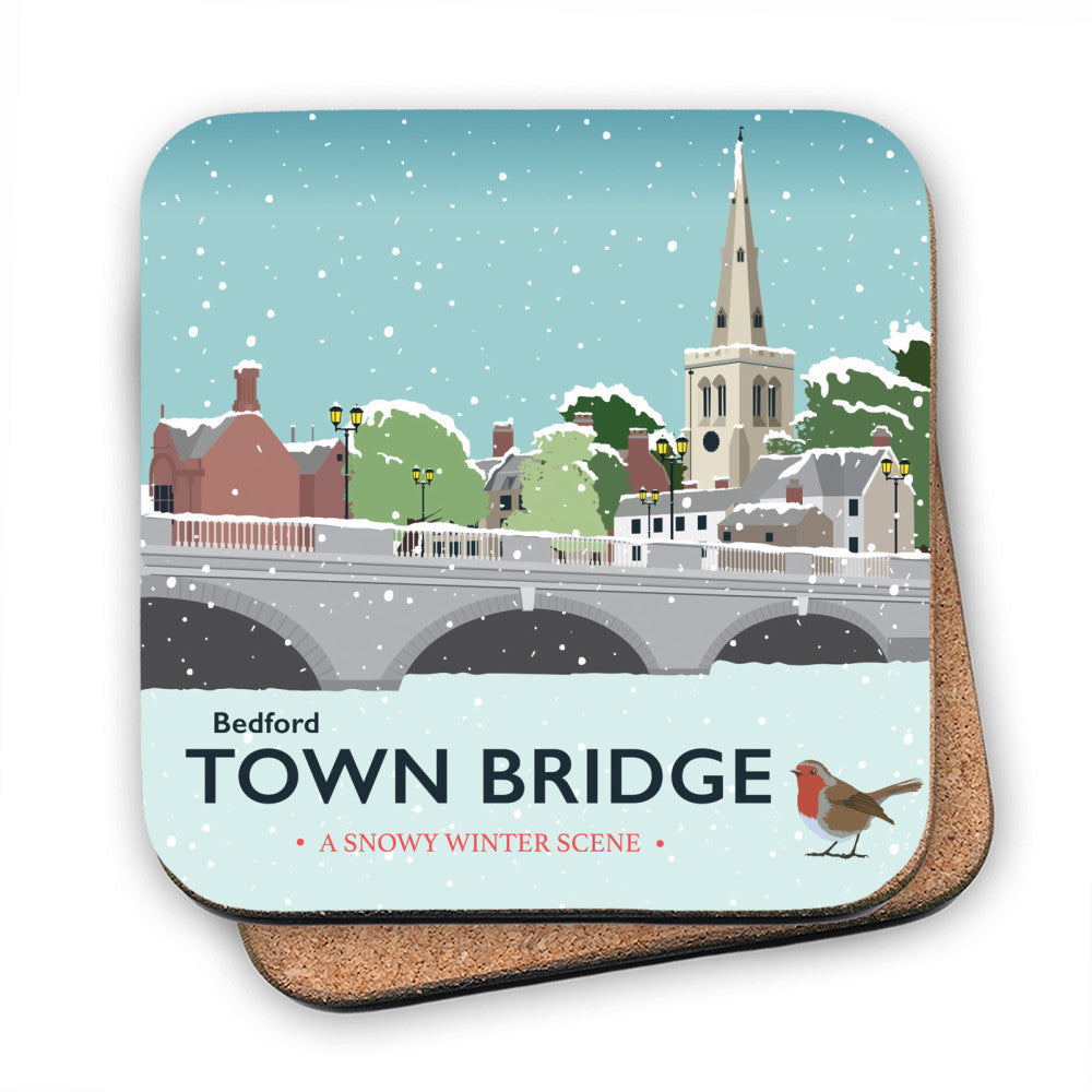 The Town Bridge, Bedford MDF Coaster