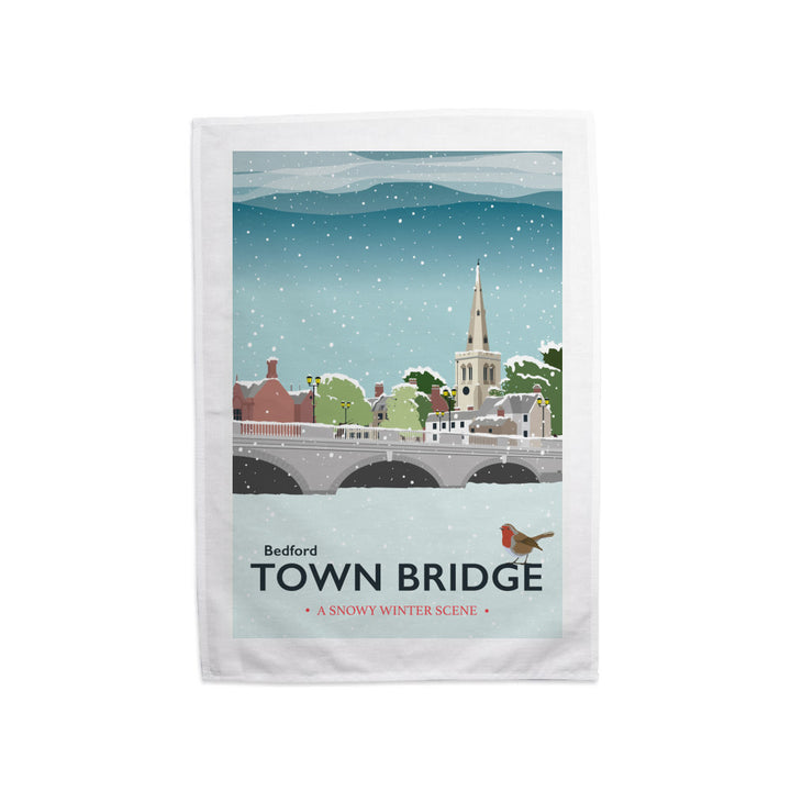 The Town Bridge, Bedford Tea Towel