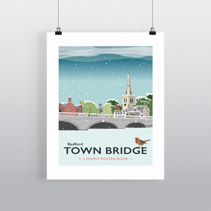 The Town Bridge, Bedford 90x120cm Fine Art Print