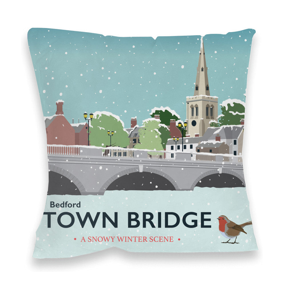 The Town Bridge, Bedford Fibre Filled Cushion