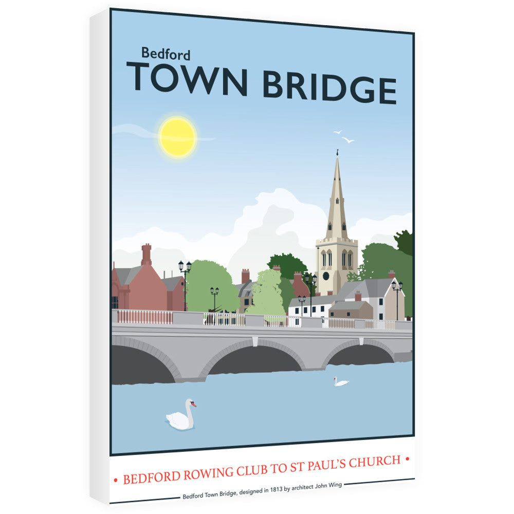 The Town Bridge, Bedford 60cm x 80cm Canvas