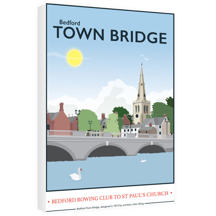 The Town Bridge, Bedford 60cm x 80cm Canvas