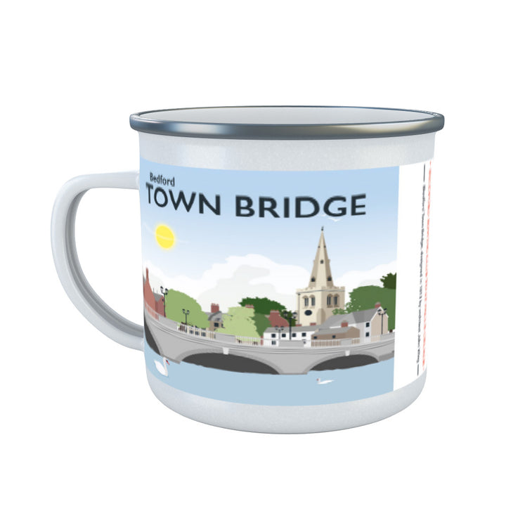 The Town Bridge, Bedford Enamel Mug