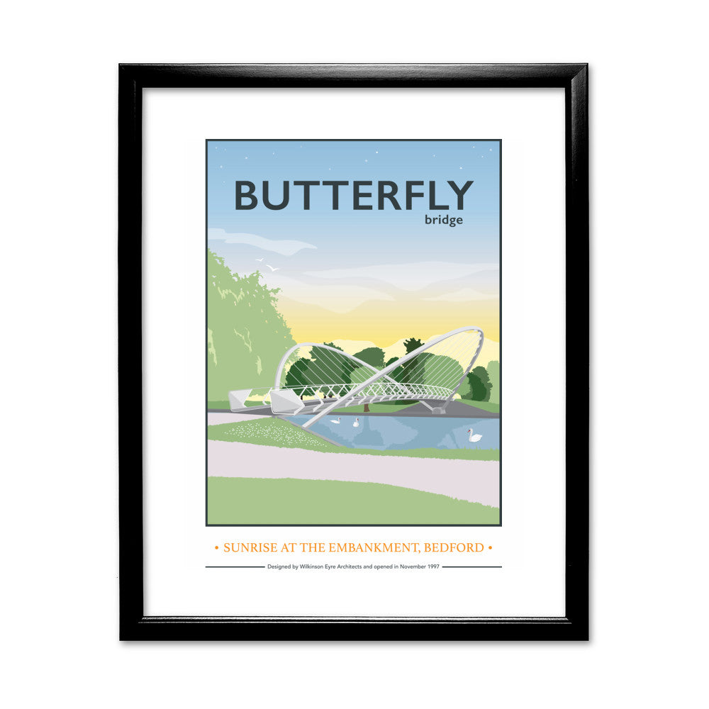 The Butterfly Bridge, Bedford - Art Print