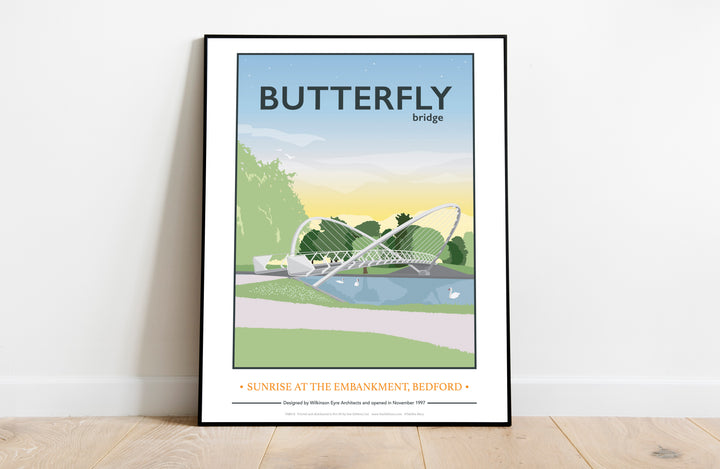 The Butterfly Bridge, Bedford - Art Print