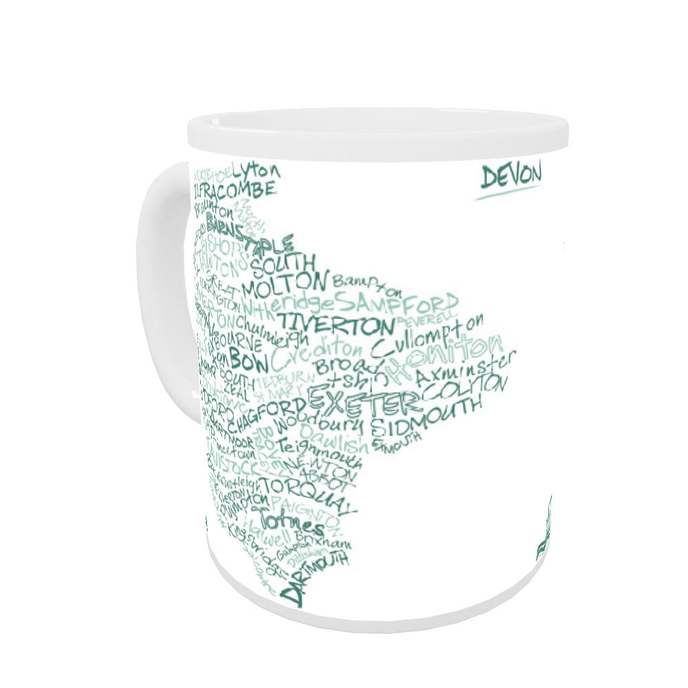 County Map of Devon, Mug
