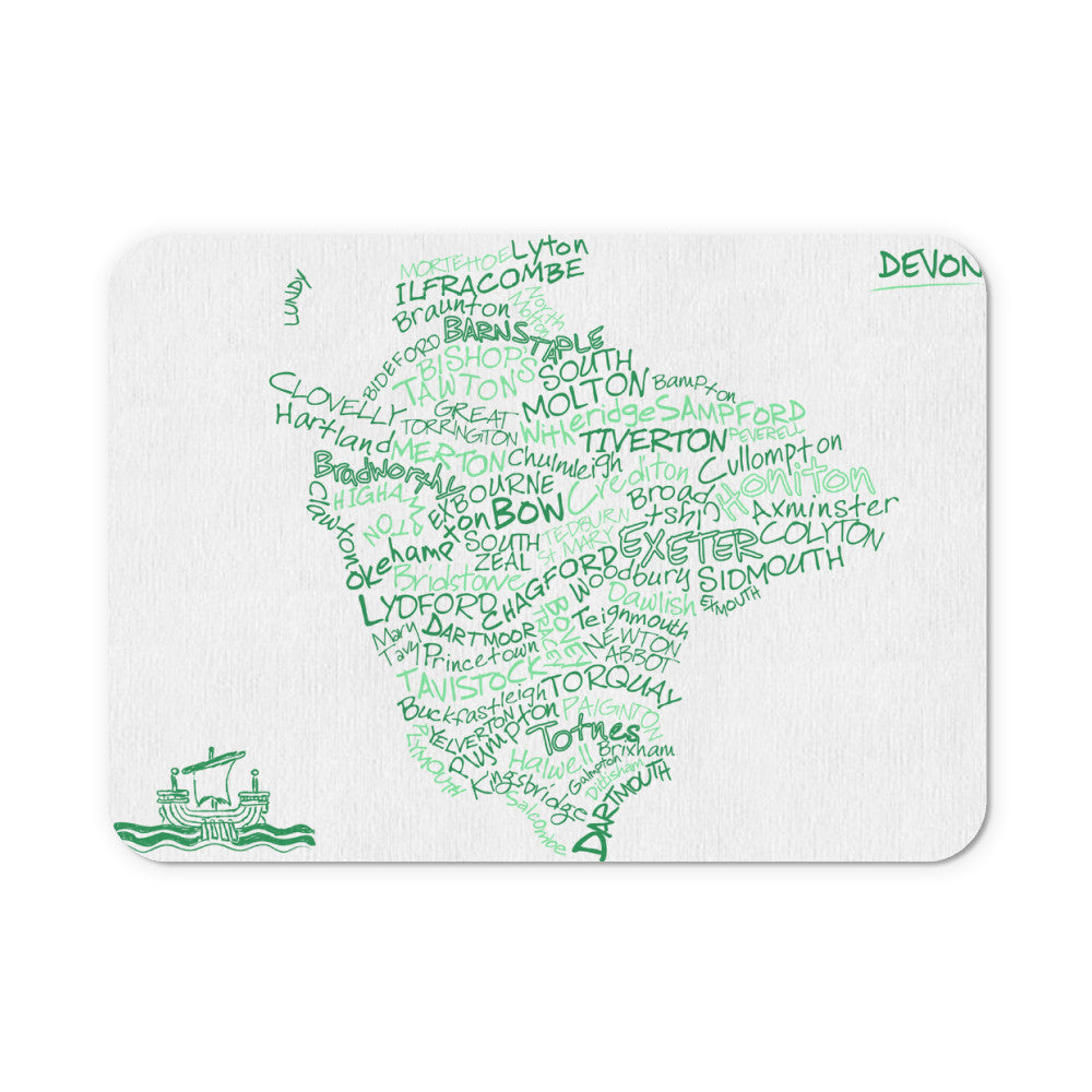 County Map of Devon, Mouse mat