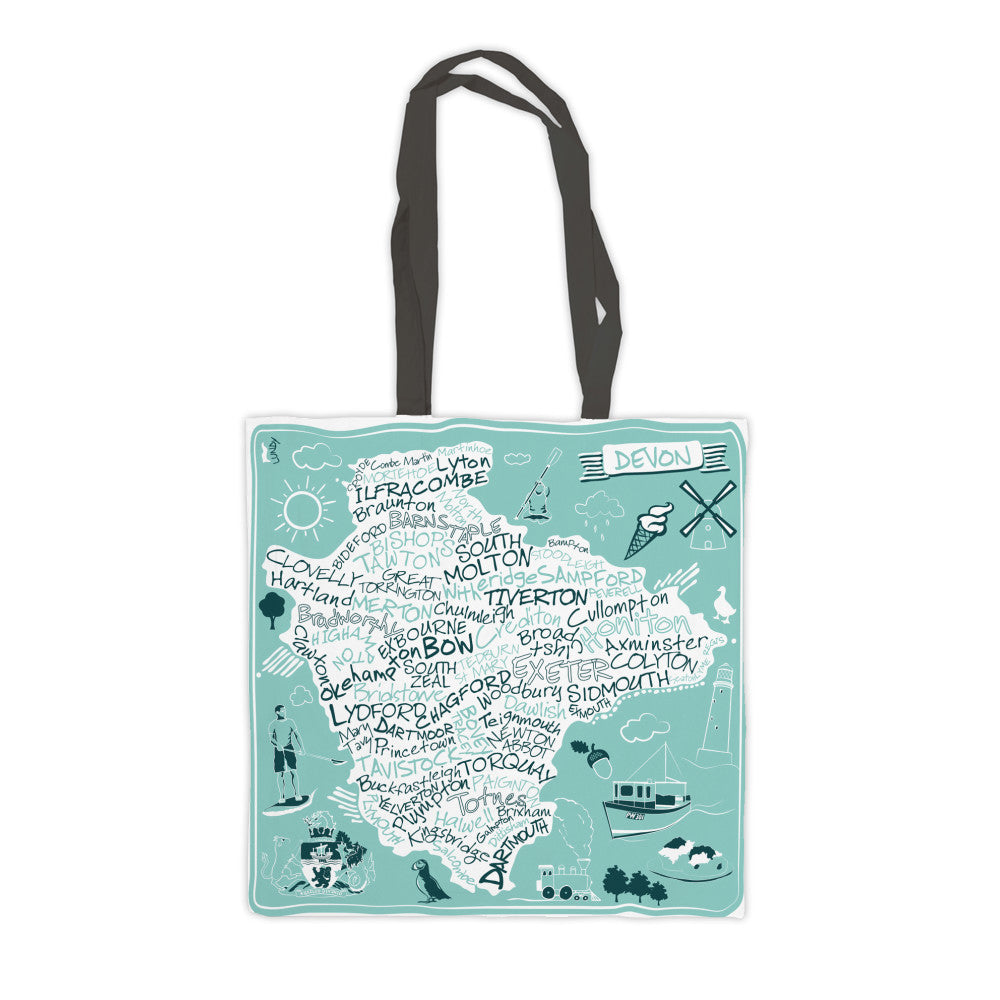 County Map of Devon, Premium Tote Bag