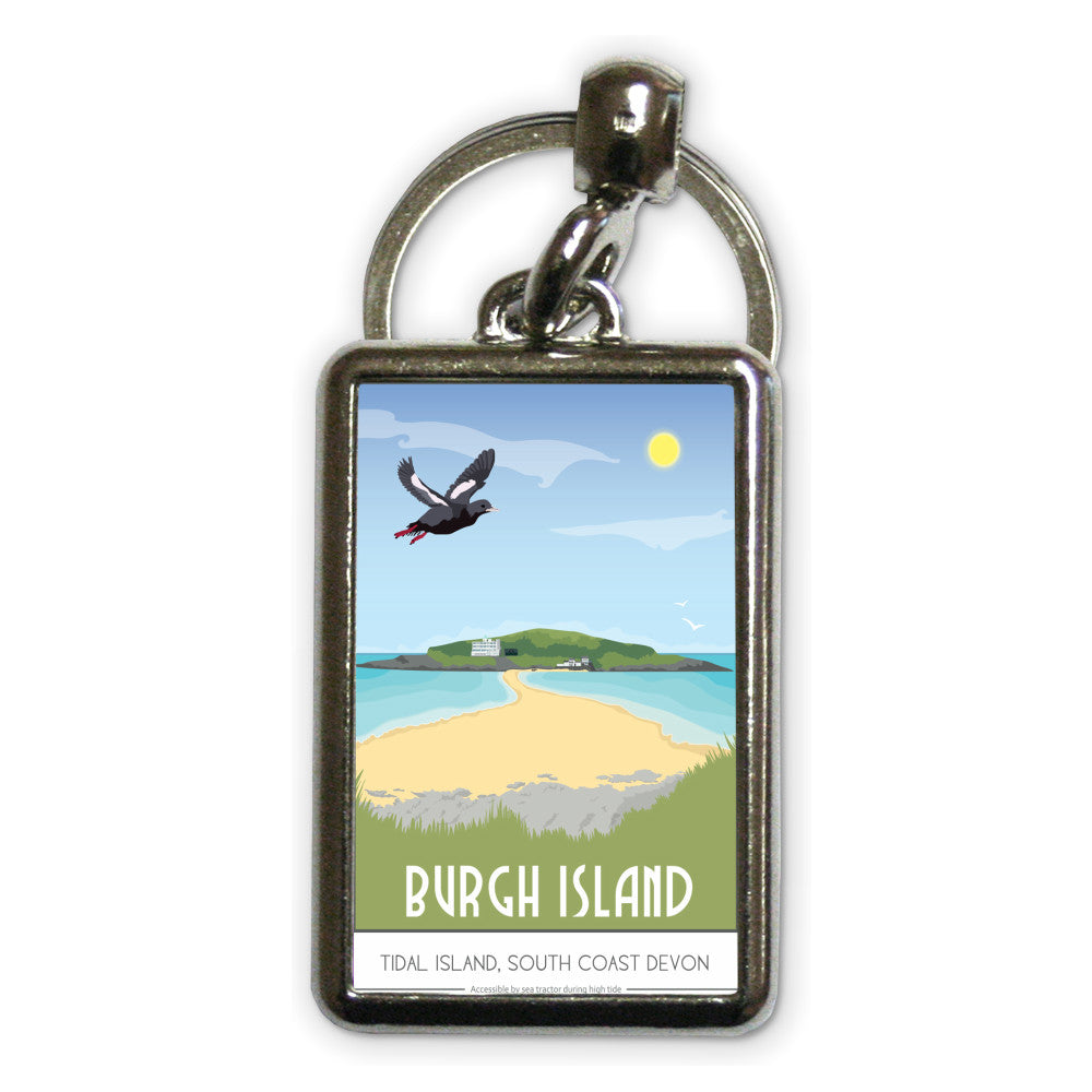 Burgh Island, Devon Metal Keyring