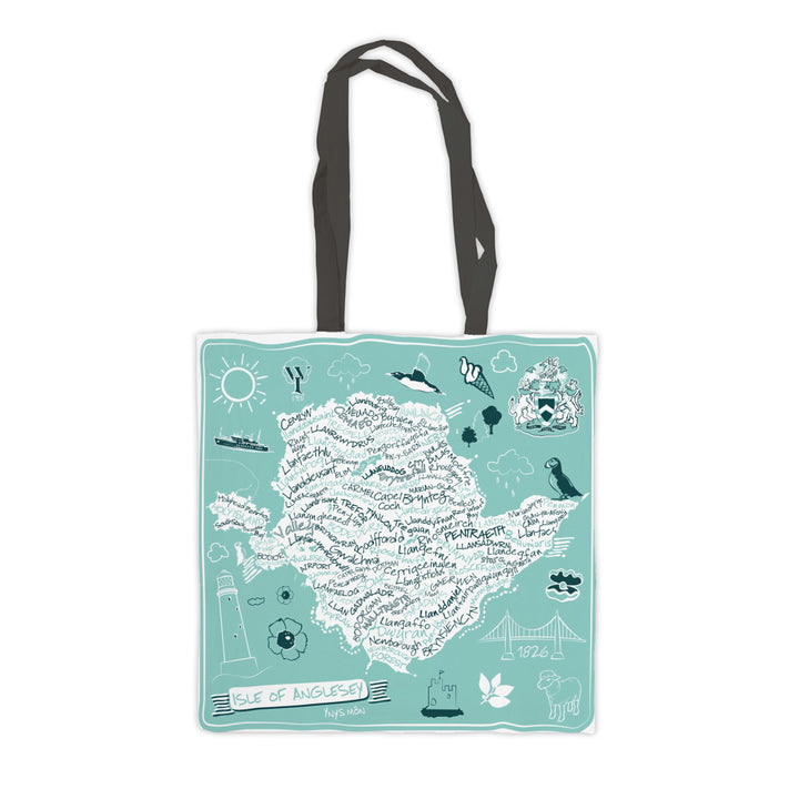 Map of The Isle of Anglesey, Premium Tote Bag