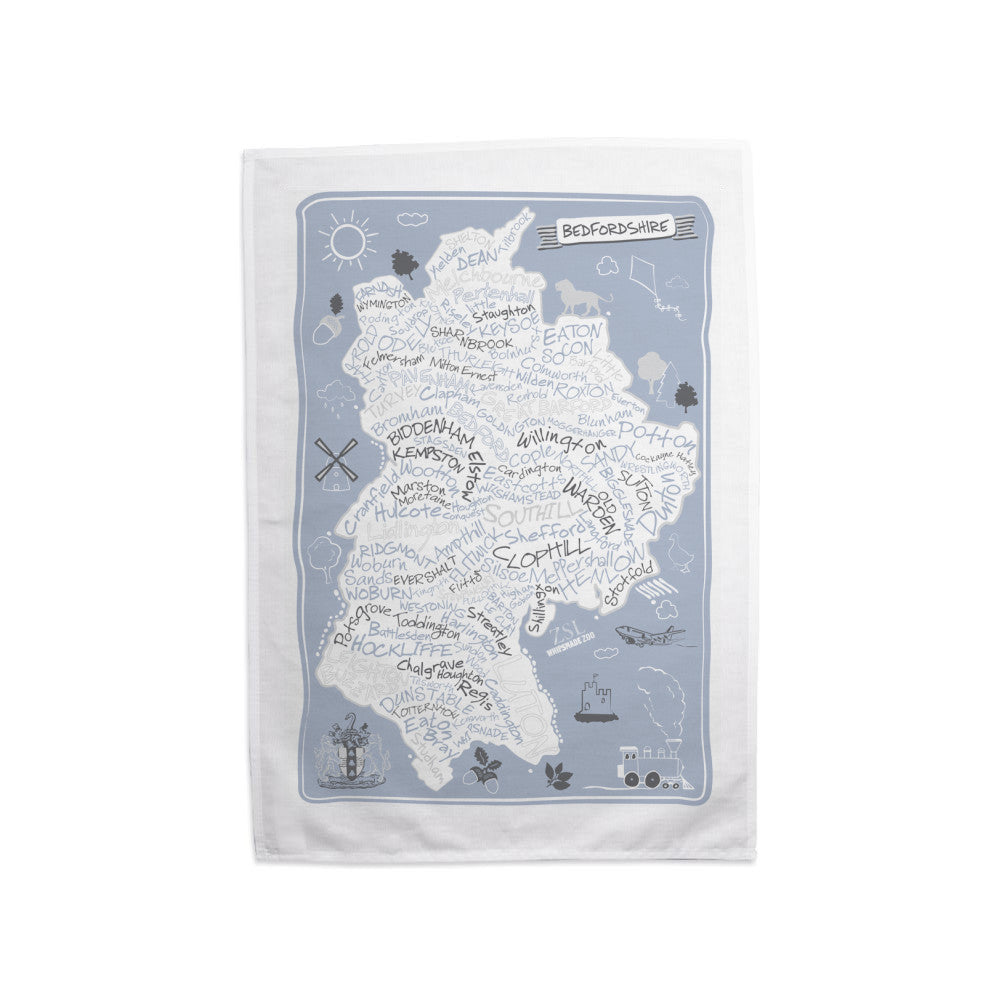 County Map of Bedfordshire, Tea Towel