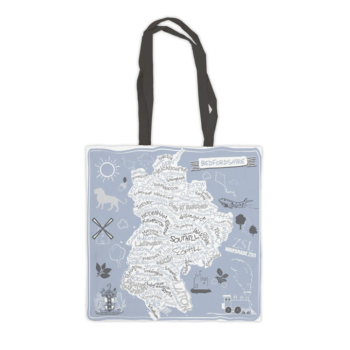 County Map of Bedfordshire, Premium Tote Bag