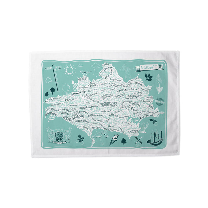 County Map of Dorset, Tea Towel