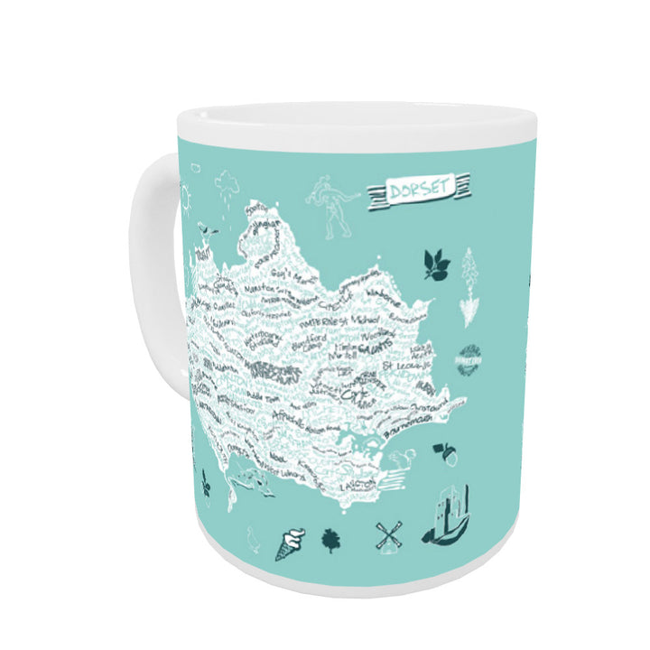 County Map of Dorset, Mug