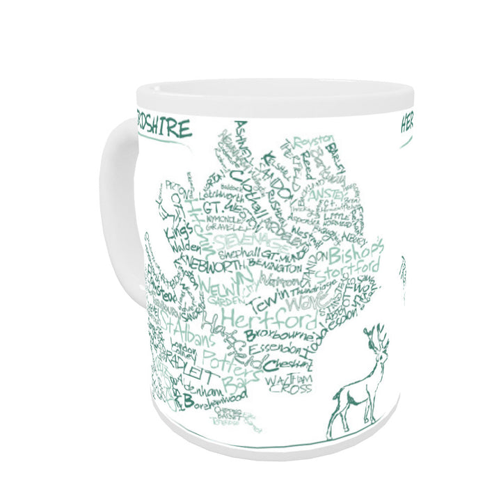 County Map of Hertfordshire, Mug