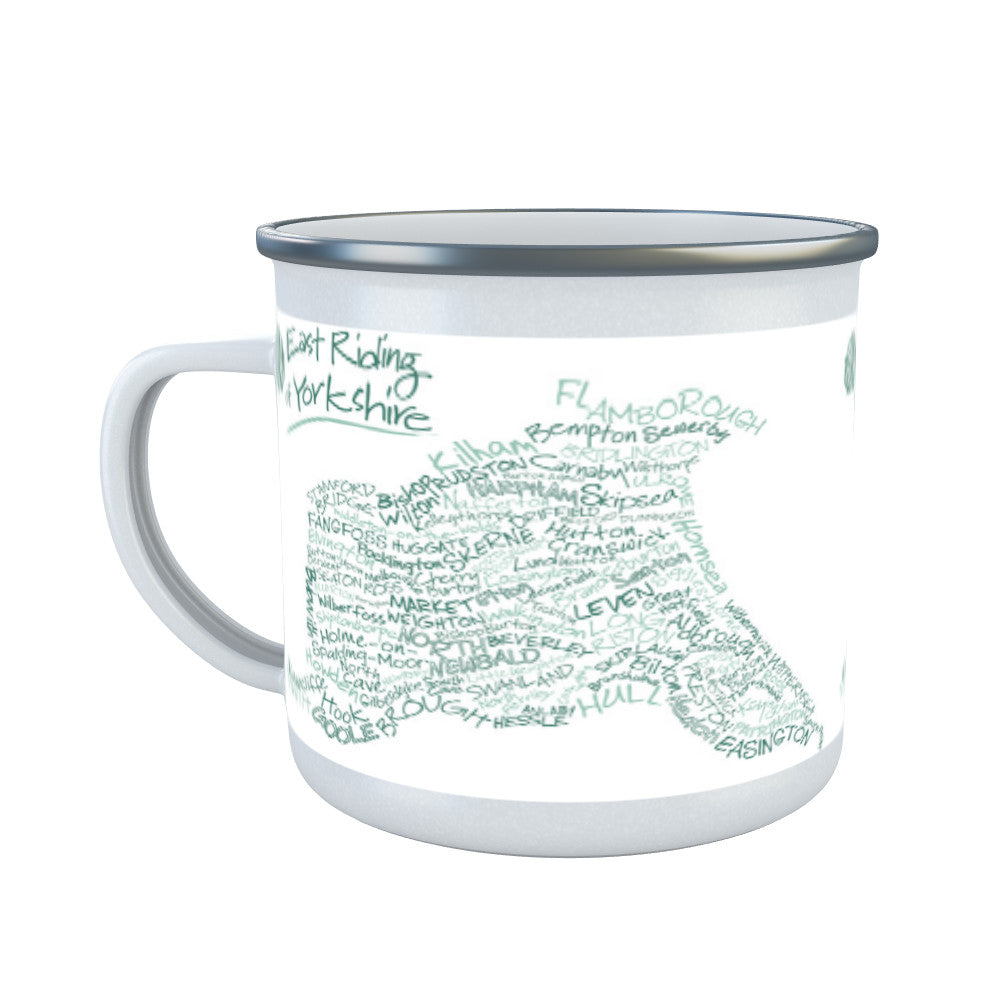 Map of the East Riding of Yorkshire, Enamel Mug