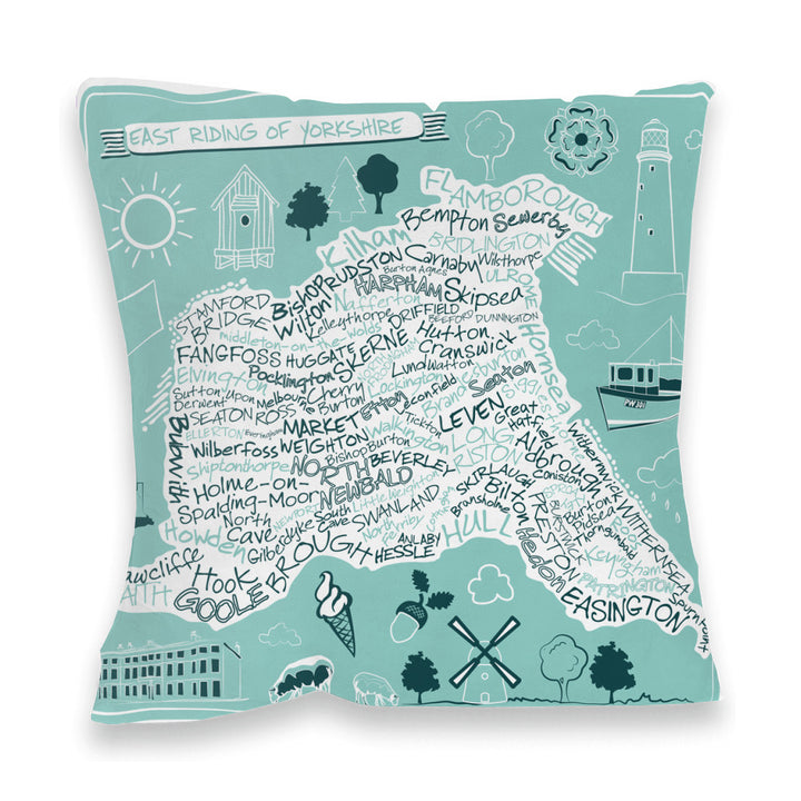 Map of the East Riding of Yorkshire, Fibre Filled Cushion