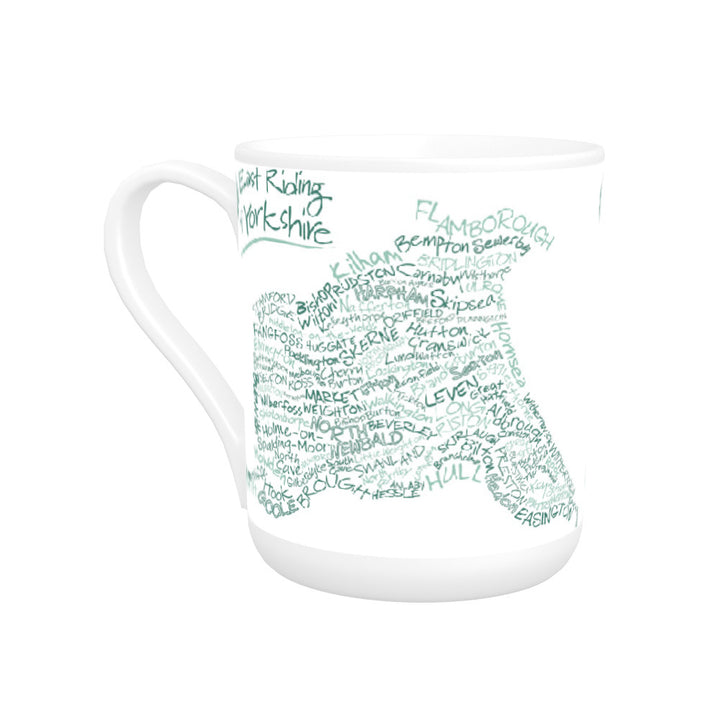 Map of the East Riding of Yorkshire, Bone China Mug