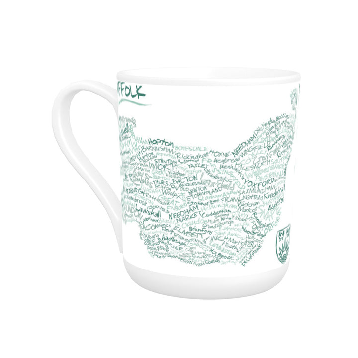 County Map of Suffolk, Bone China Mug