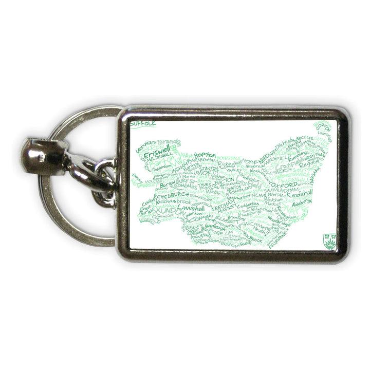 County Map of Suffolk, Metal Keyring