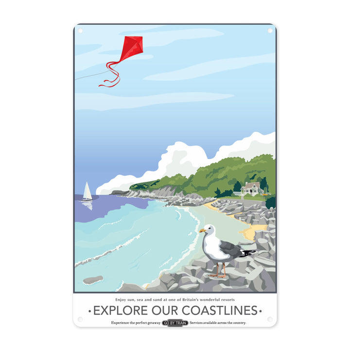 Explore Our Coastlines, Metal Sign