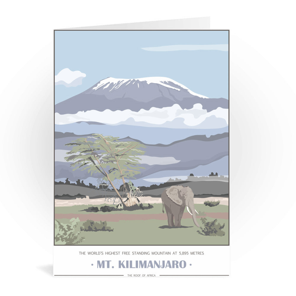 Mount Kilimanjaro, Greeting Card 7x5