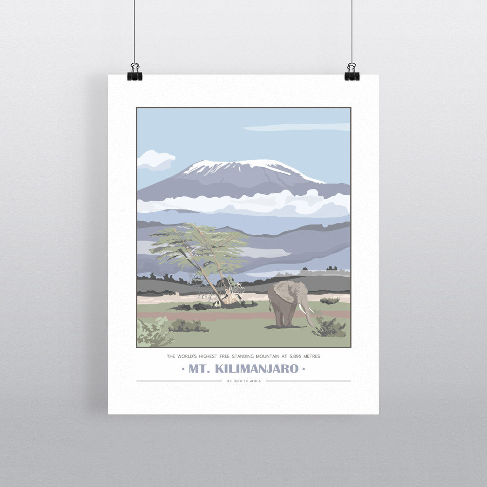 Mount Kilimanjaro, 90x120cm Fine Art Print