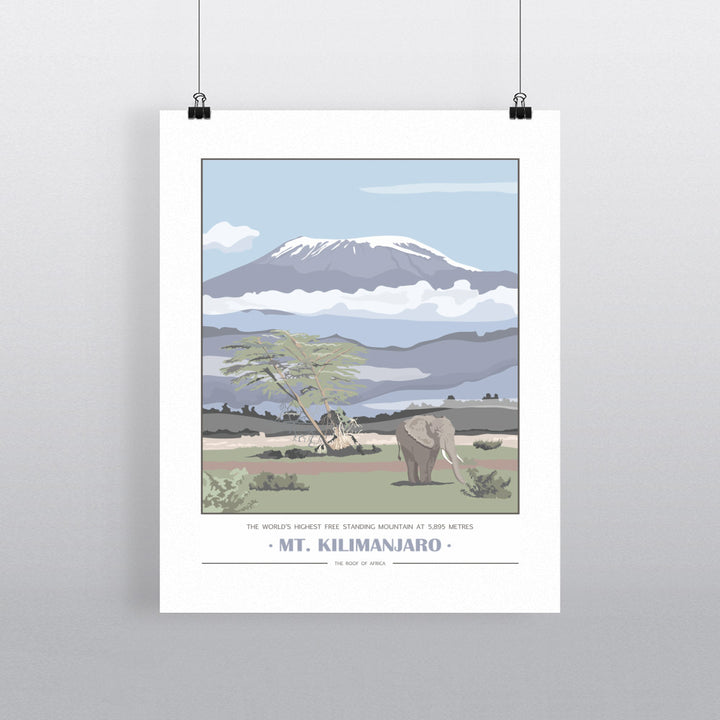 Mount Kilimanjaro, 90x120cm Fine Art Print