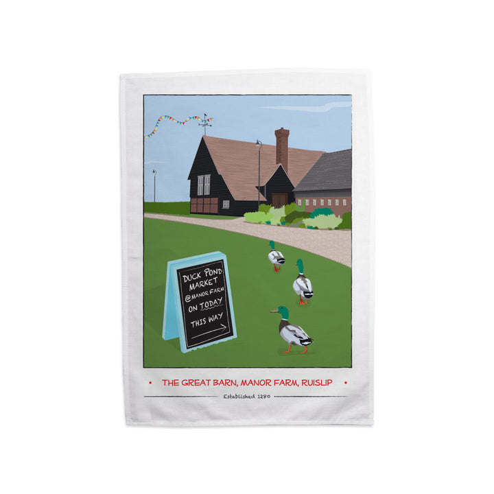 Manor Farm, Ruislip, Middlesex Tea Towel