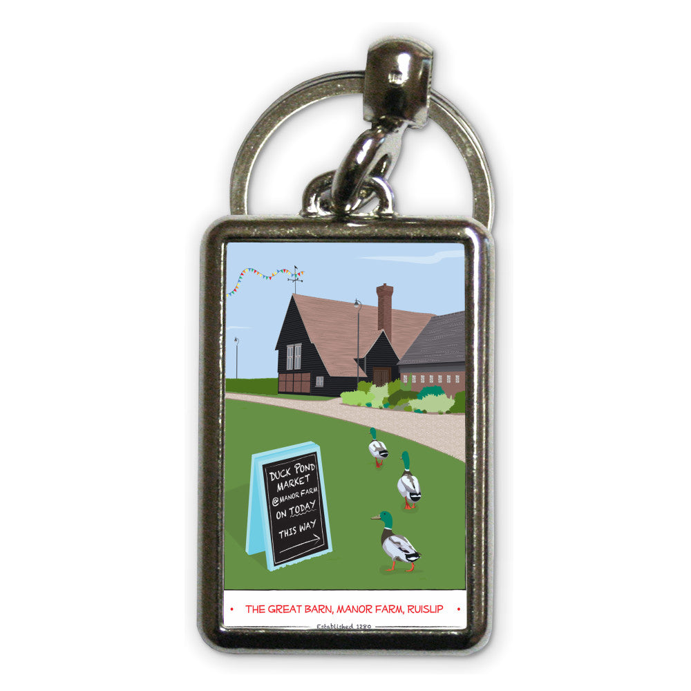 Manor Farm, Ruislip, Middlesex Metal Keyring