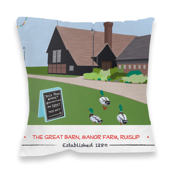 Manor Farm, Ruislip, Middlesex Fibre Filled Cushion