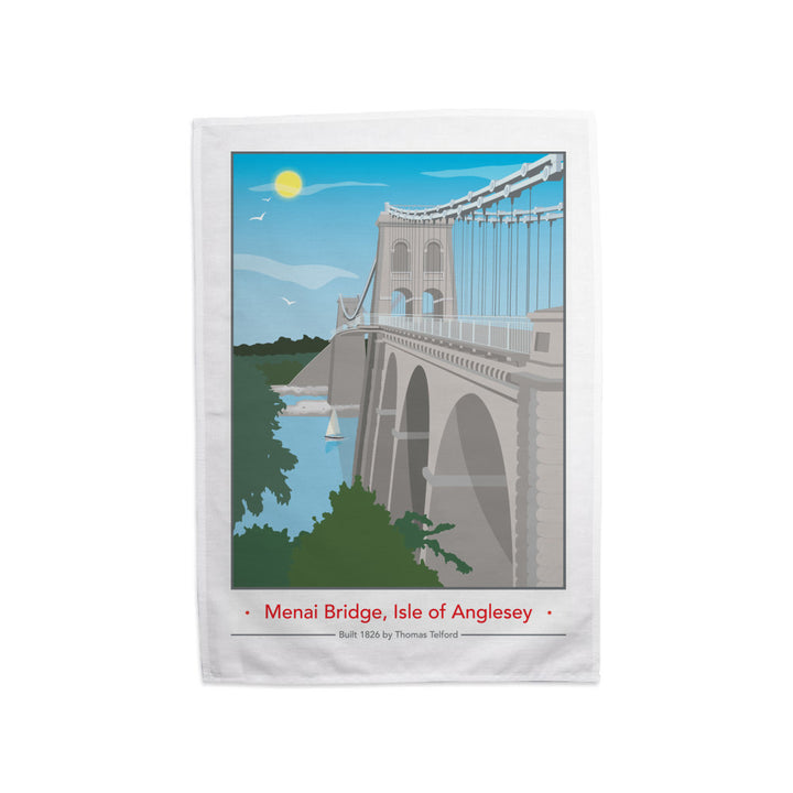 The Menai Bridge, Isle of Anglesey Tea Towel