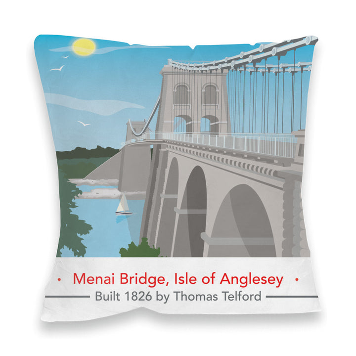 The Menai Bridge, Isle of Anglesey Fibre Filled Cushion