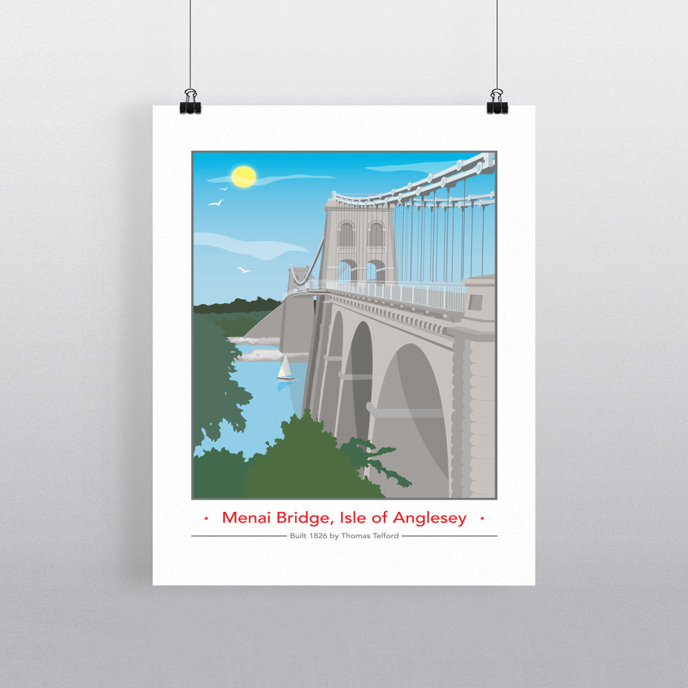 The Menai Bridge, Isle of Anglesey 11x14 Print