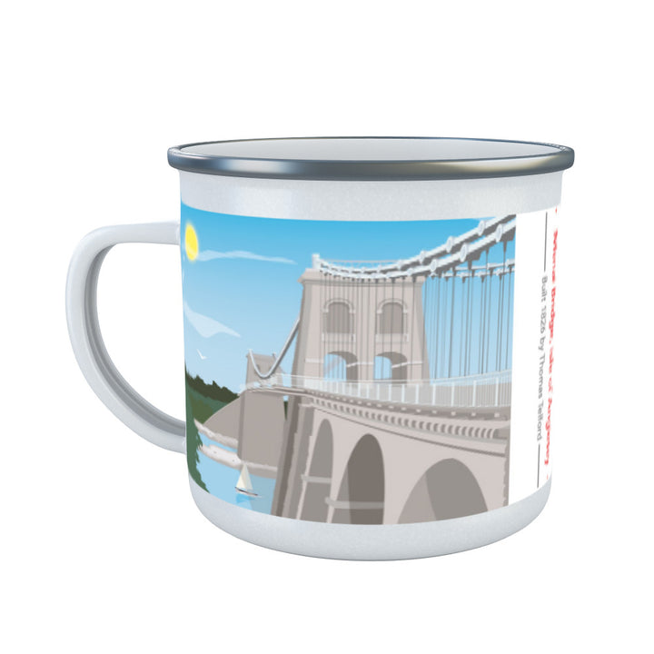 The Menai Bridge, Isle of Anglesey Enamel Mug