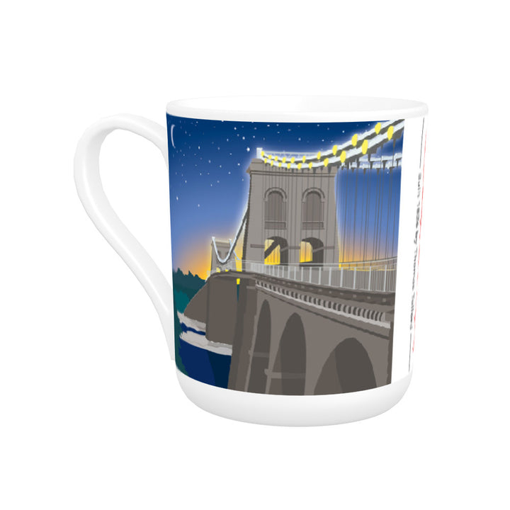 The Menai Bridge, Isle of Anglesey Bone China Mug