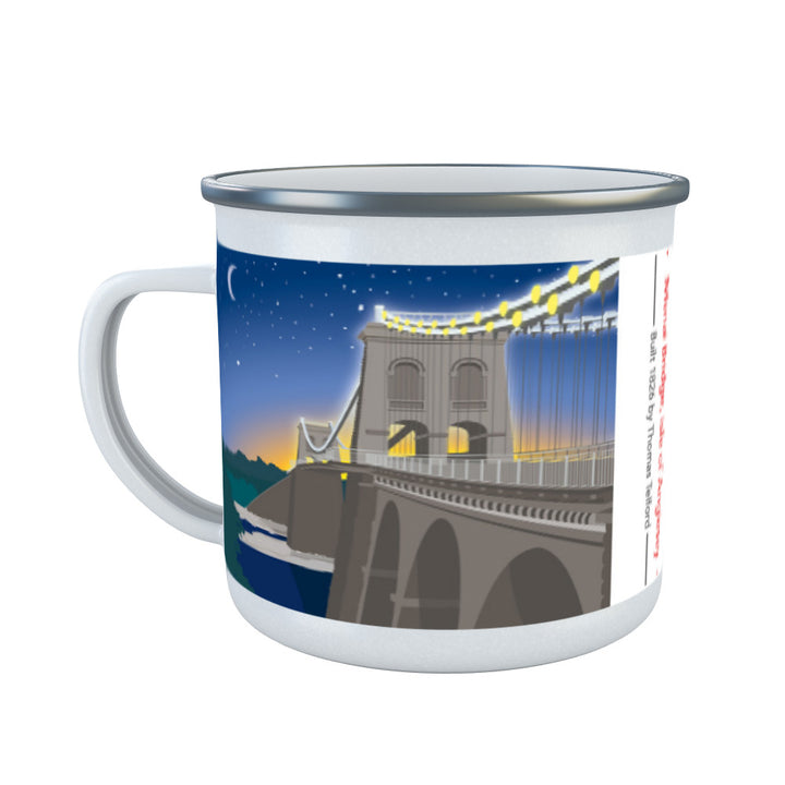 The Menai Bridge, Isle of Anglesey Enamel Mug